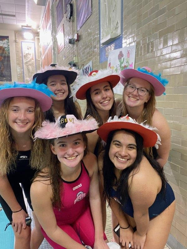 Senior Night Swim Meet

Top row: (left to right) Abby Gibbs, Jasmine Wood, Ana Nikolic, Annabel Richert

Bottom row: (left to right) Bevi Lundeen, Emma Benno