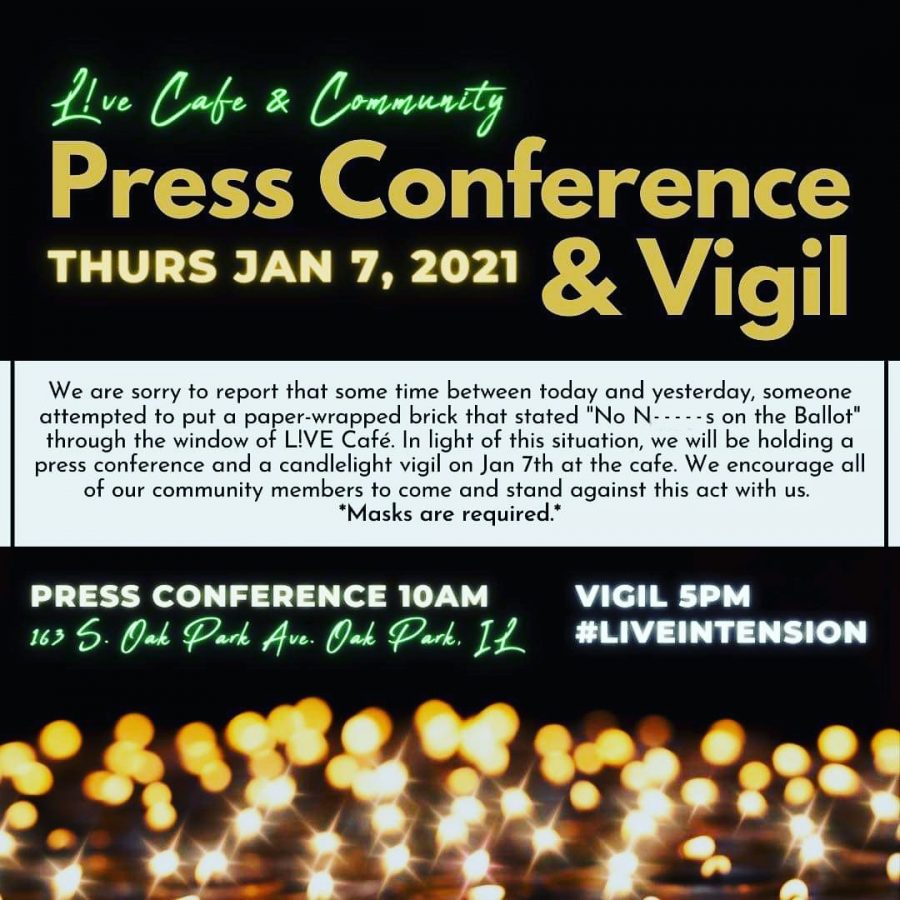 A poster shared on social media publicizing the press conference and candlelight vigil