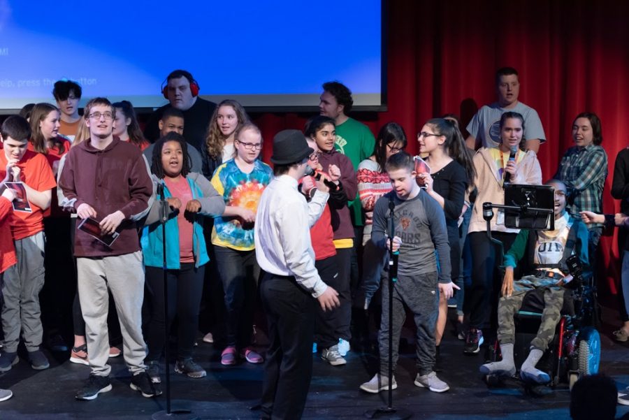 Students perform at the Best Buddies Talent Show in March 2020.