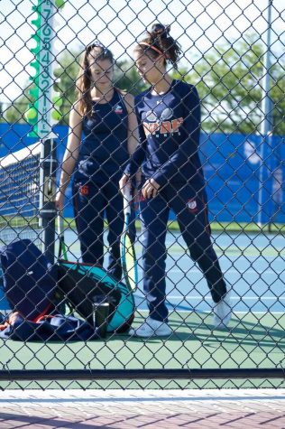 Junior Martha Brennan (left) and senior Basma Raja