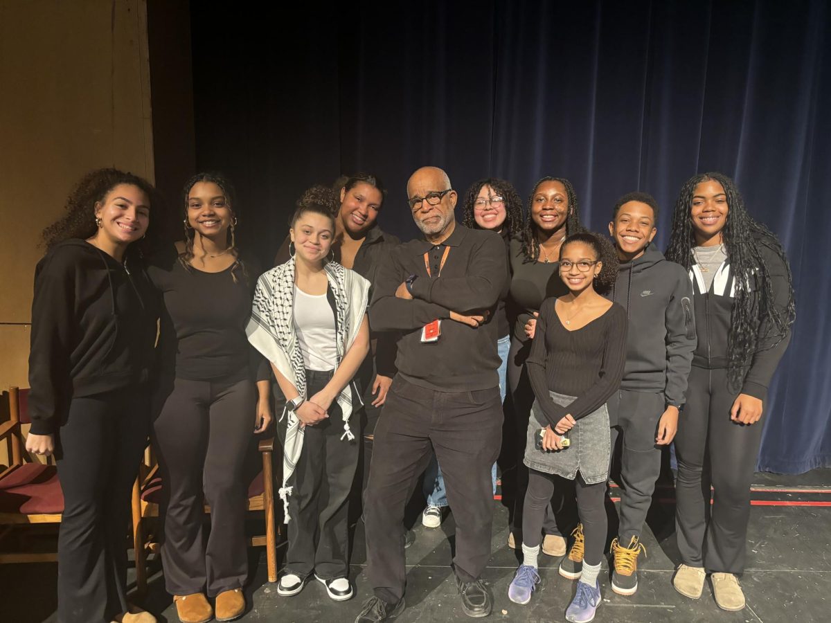 Current Black Leaders Union members commemorate the success of this years MLK assembly (2024).
((L-R) Taylor Smith, Harmony Hubbard, Cheslynn Ash, Riley Bazillion, Leandrew Wade, Jaela May, Zoie Segbawu, Aliya Zeb, Langston Short, Brianne Davis)