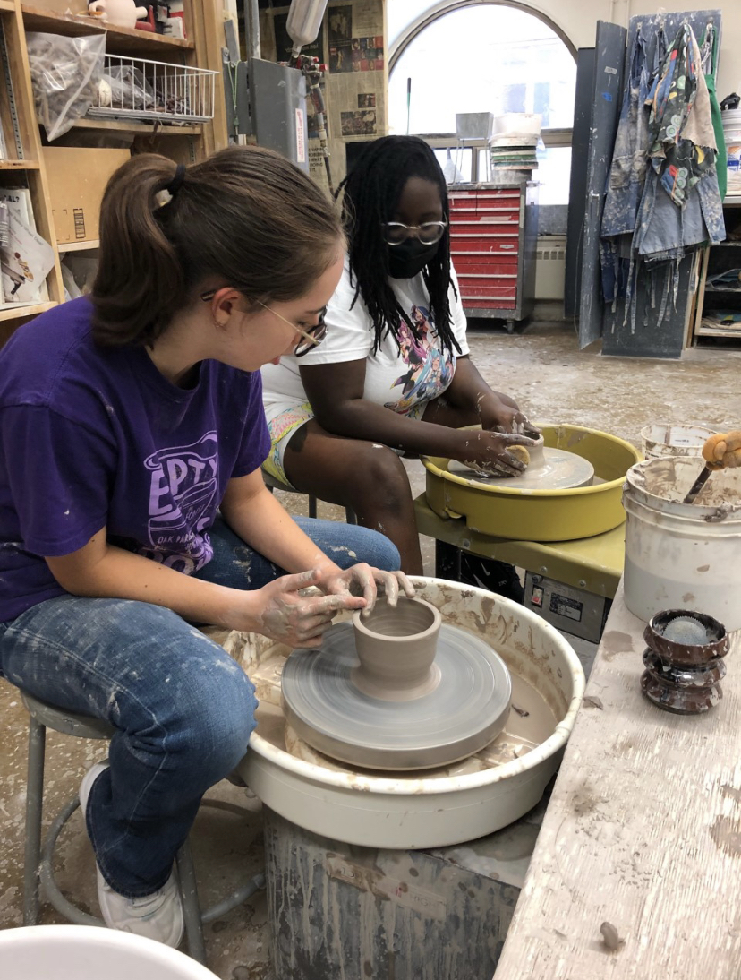 In the wheelthrowing studio