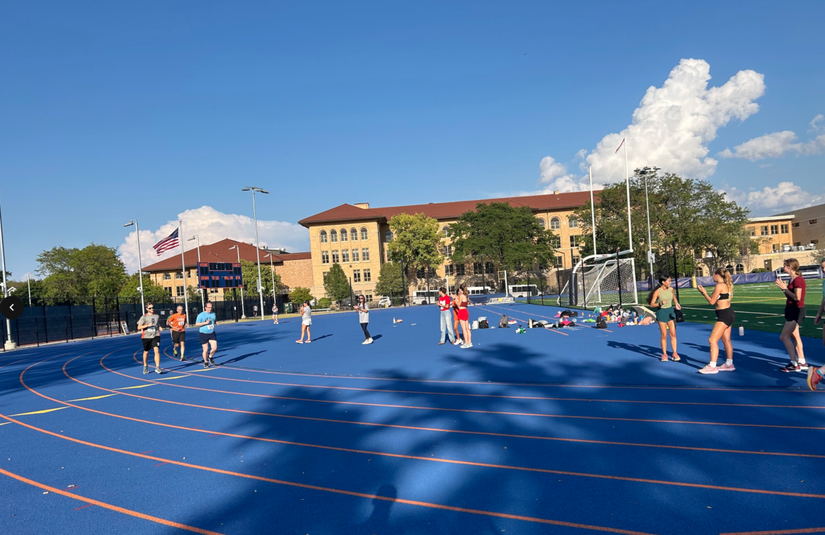 Cross country runners on new OPRF track.