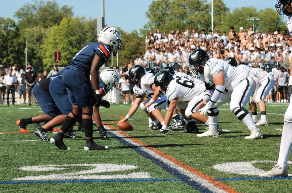 Fenwick and OPRF lining up before the start of a drive.