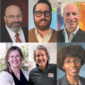 Left to right, top to bottom, Fred Arkin, Josh Gertz, Nate Mellman, Kathleen O'Dell, David Schaafsma and Audrey Williams-Lee, D200 school board candidates.