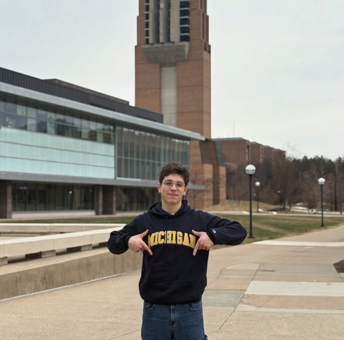 Alex Medina announcing his commitment to the University of Michigan.