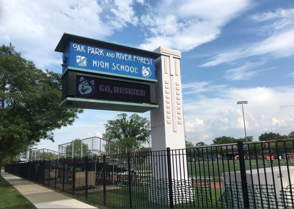 A sign on one of the OPRF fields