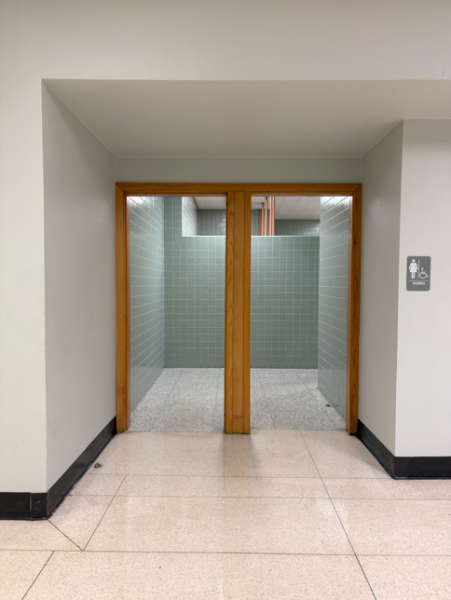 Outer bathroom doors removed