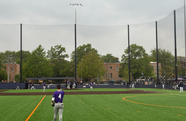 The baseball team takes on Downers Grove North